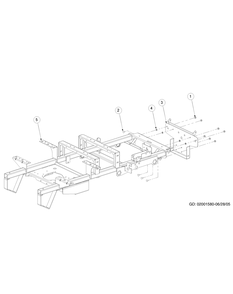 Frame Assembly Diagram and Parts List for Z-FORCE60 53AA5BBJ-53AA5BBJ710 Cub Cadet Lawn Tractor